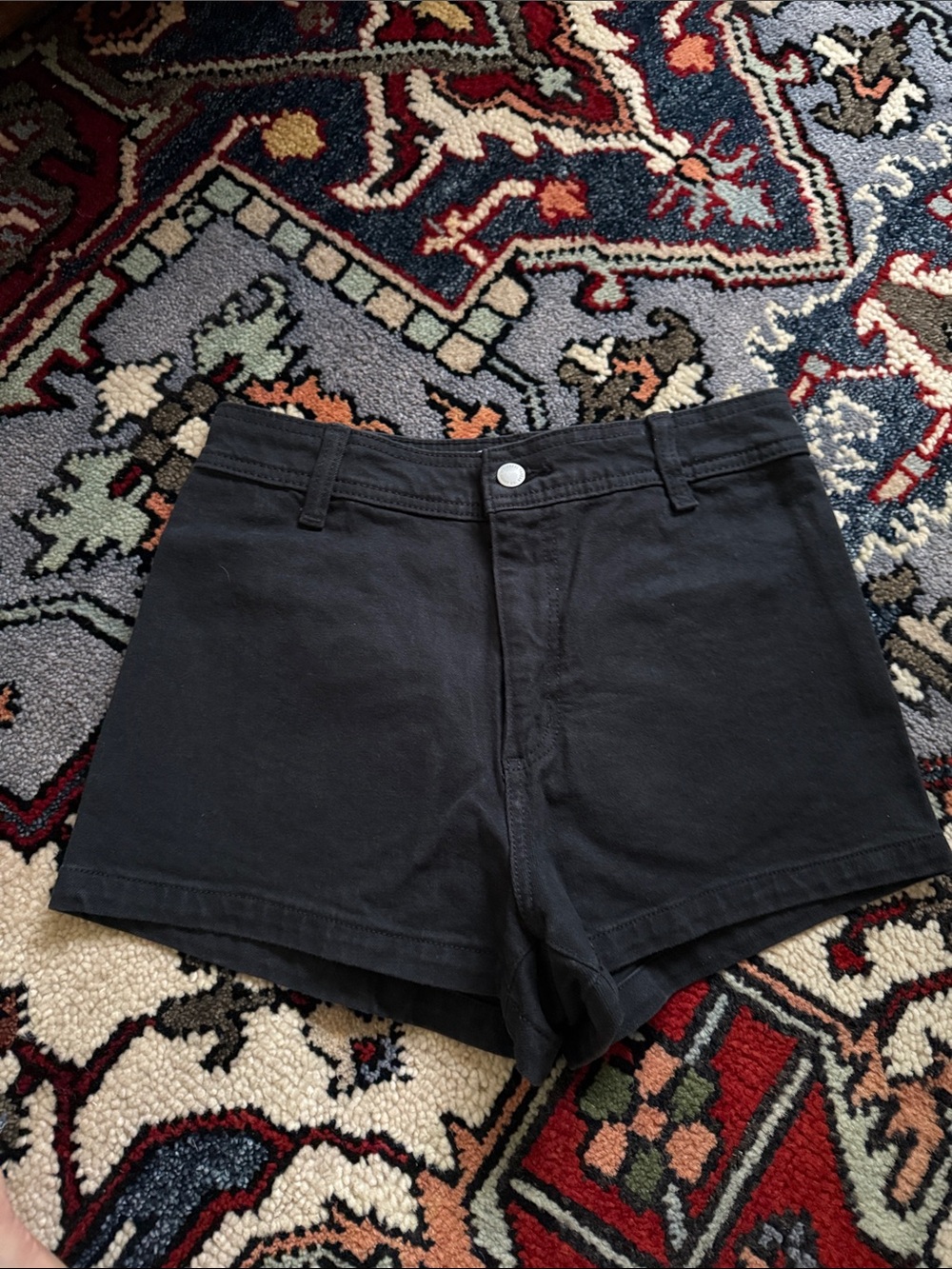 Classic High-Rise Black Sailor Shorts